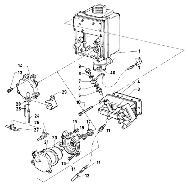 Exploded view Vaillant Boiler Turbo VC 142 E: Gas valve