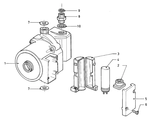 Exploded view Vaillant Boiler Turbo VC 142 E: Pump