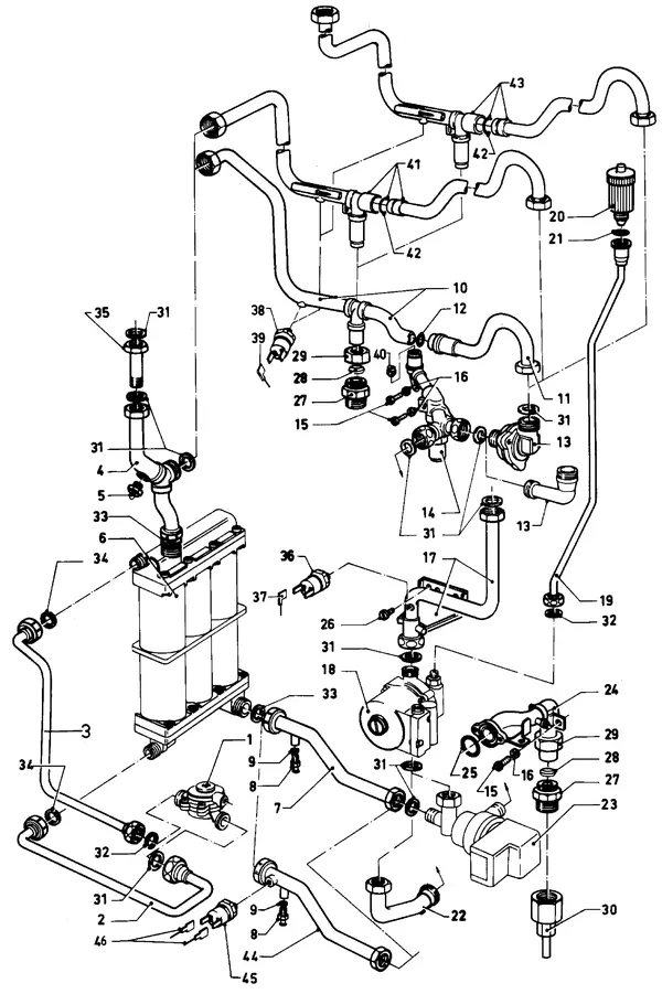Exploded view Vaillant Cv-ketel VC 180 XE (TTB): Aansluitdelena