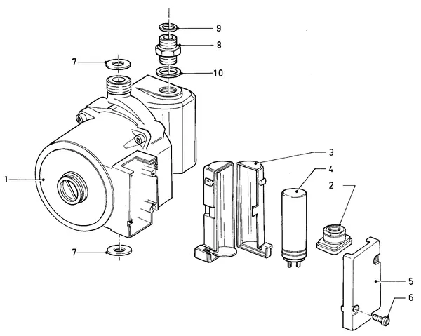 Exploded view Vaillant Cv-ketel VC 180 XE (TTB): Pomp