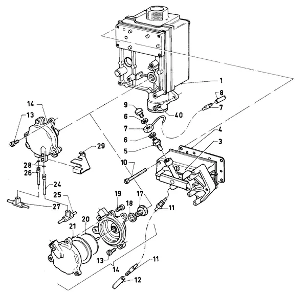Exploded view Vaillant Boiler Turbo VC 182 E: Gas valve