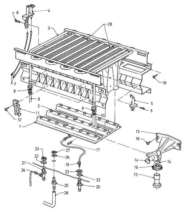 Exploded view Vaillant Cv-ketel VC 184 XE (TTB): Brander