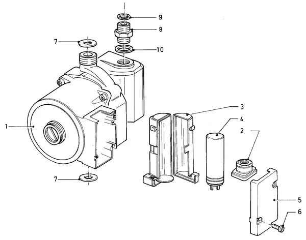 Exploded view Vaillant Cv-ketel VC 184 XE (TTB): Pomp