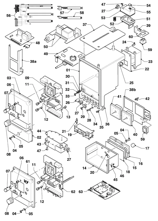 Exploded view Vaillant Cv-ketel VC 184 XE (TTB): Schakelkast