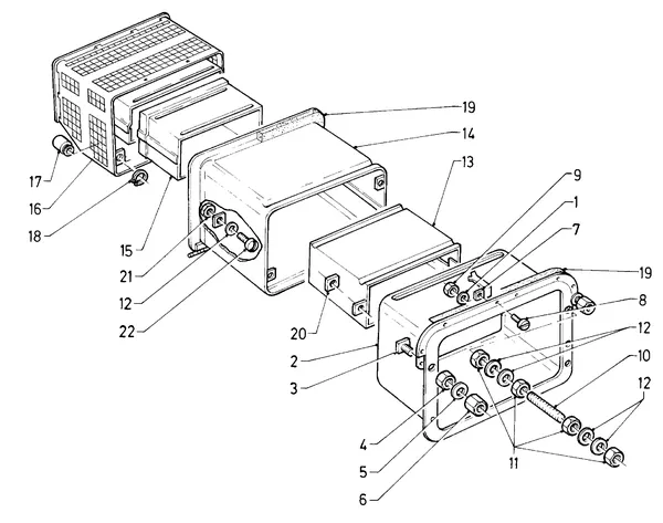 Exploded view Vaillant Boiler Sine VC 221 E: Wall cabinet