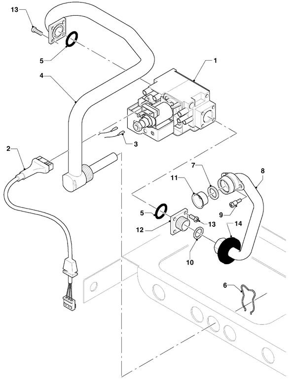 Exploded view Vaillant Boiler VC 254/3: Gas valve