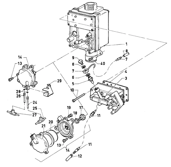 Exploded view Vaillant Combiketel Turbo VCW 182 E: Gasblok