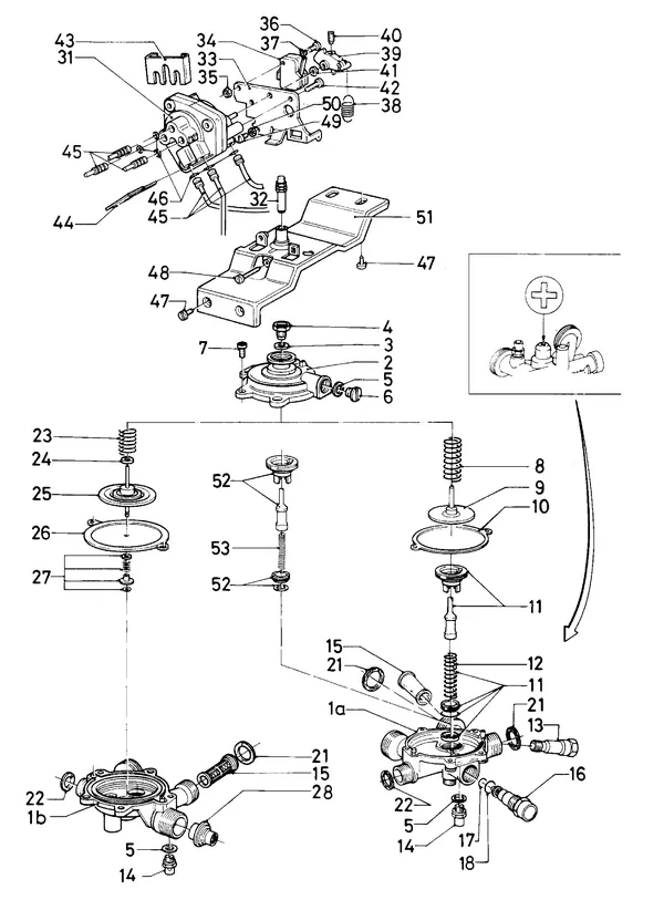 Exploded view Vaillant Combiketel Turbo VCW 182 E: Watergedeeltea