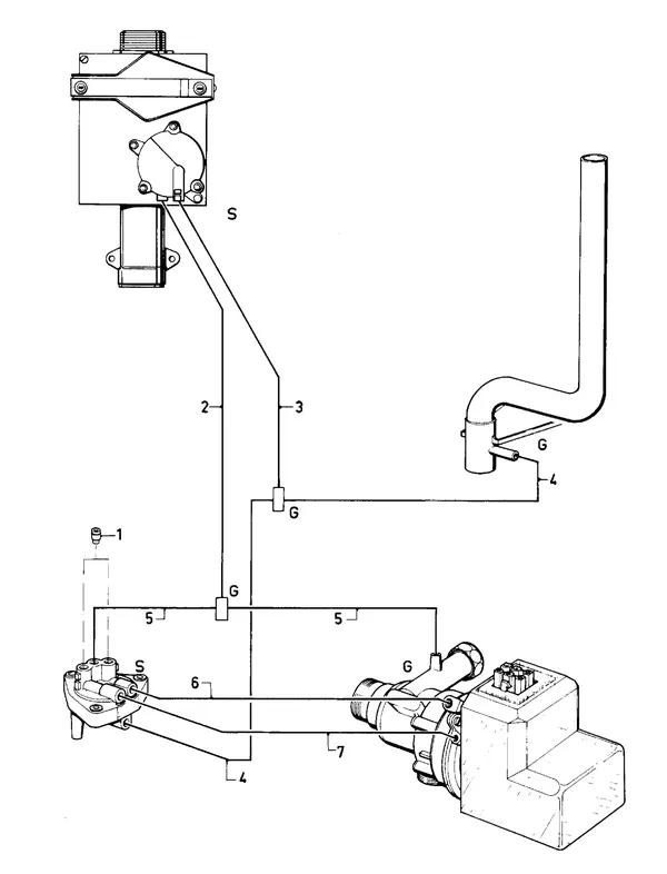 Exploded view Vaillant Combi boiler Turbo VCW 185 E: Connection parts B
