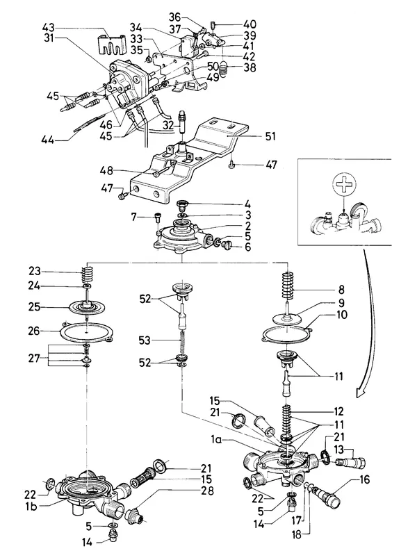 Exploded view Vaillant Combi boiler Turbo VCW 185 E: Water section A