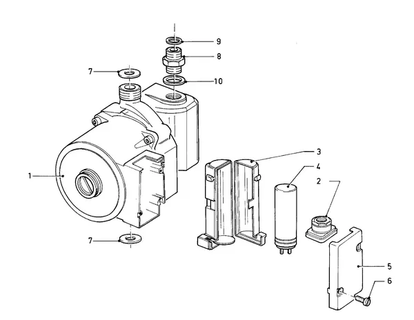 Exploded view Vaillant Combiketel Turbo VCW 242 E: Pomp