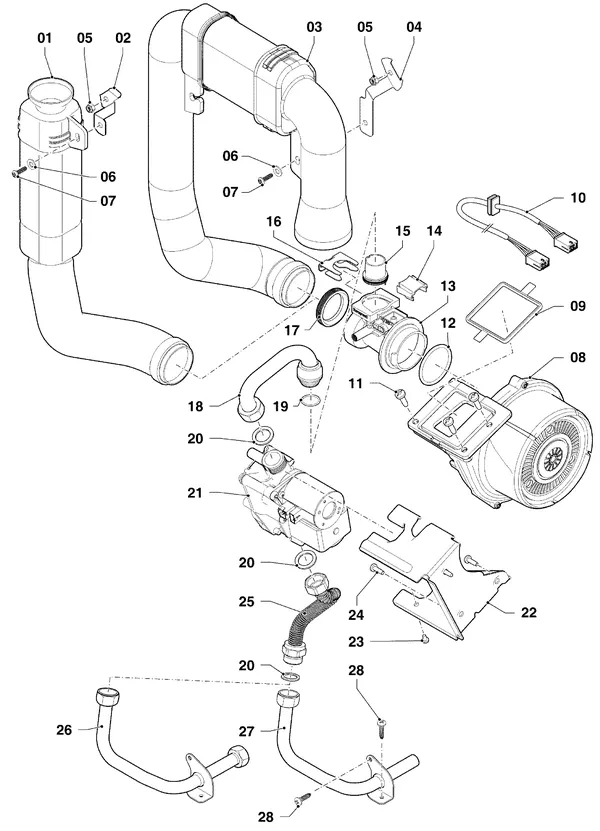 Exploded view Vaillant ecoTEC plus VHR 25-30/5-5 R4: Gasblok
