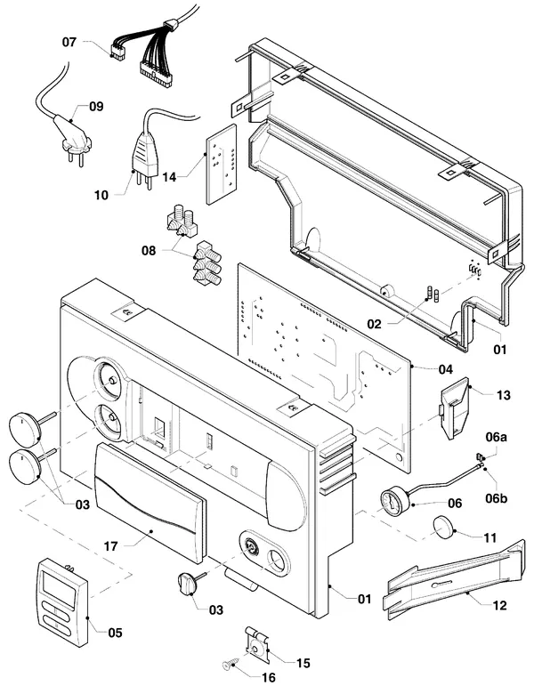 Exploded view Vaillant hrSOLIDE plus VHR 34/3-5 R3: Schakelkast