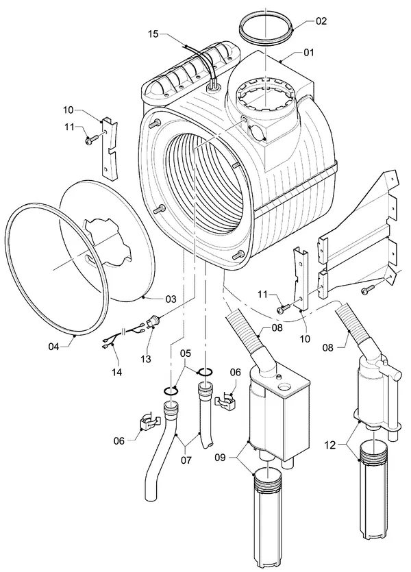 Exploded view Vaillant hrSOLIDE plus VHR 34/3-5 R3: Warmtewisselaar