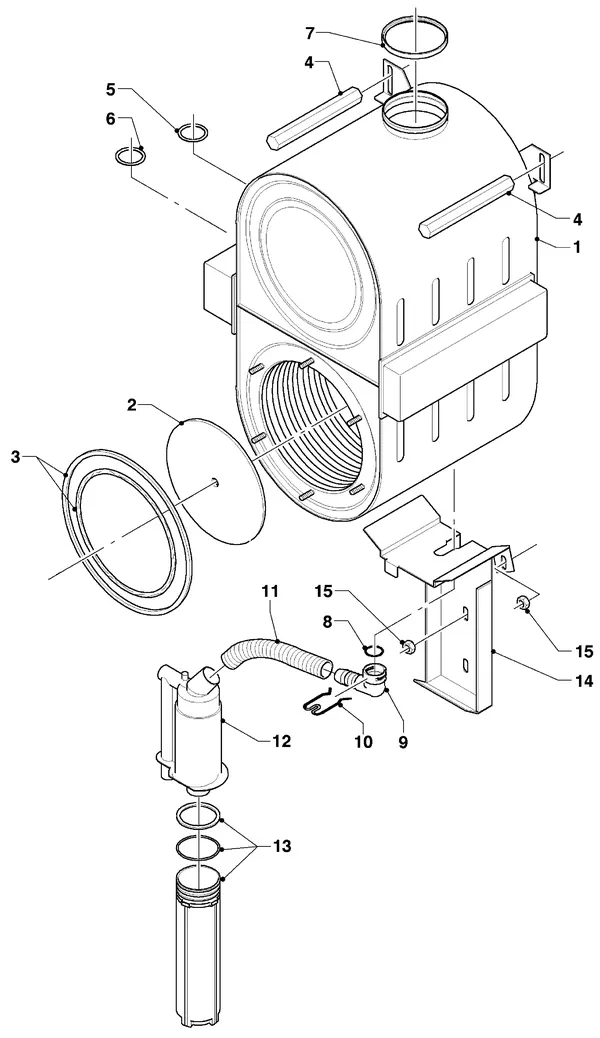 Exploded view Vaillant hrEXCLUSIEF VHR 65 S: Heat exchanger