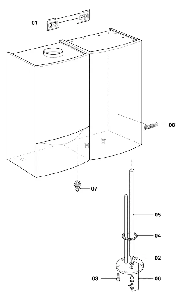 Exploded view Vaillant actoSTOR VIH QL 75 B: Overview