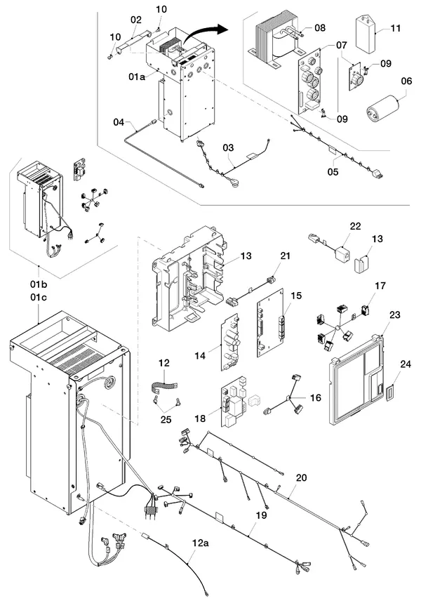 Exploded view Vaillant aroTHERM VWL 85/2 A 230V: Schakelkast