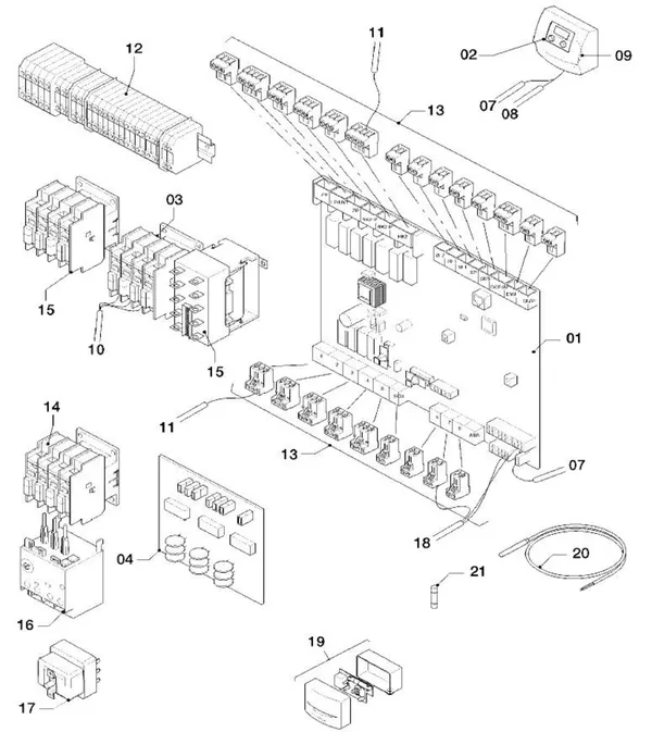Exploded view Vaillant geoTHERM VWS 101/2: Electrics