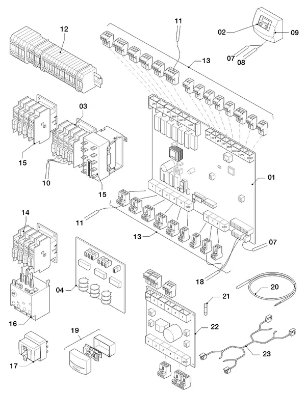 Exploded view Vaillant geoTHERM VWS 101/3: Control box