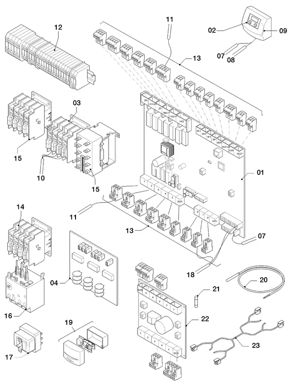 Exploded view Vaillant geoTHERM VWS 300/2: Control box
