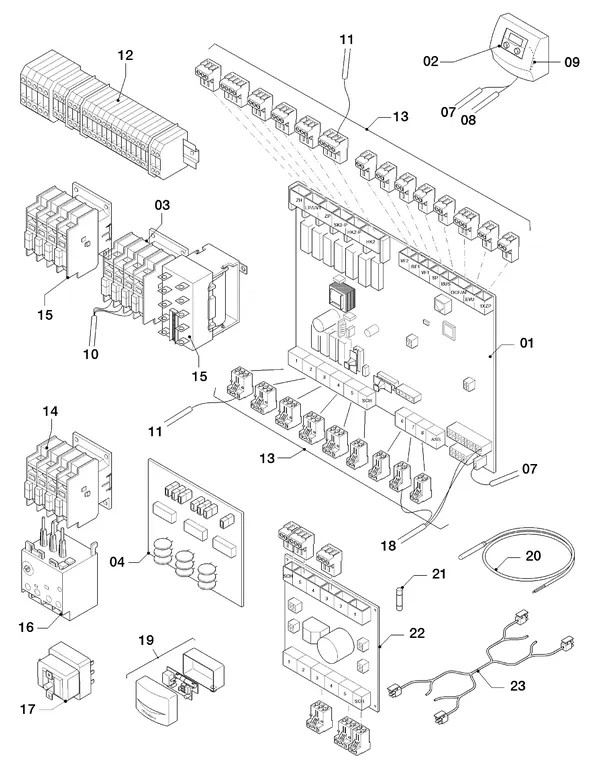 Exploded view Vaillant geoTHERM VWS 64/2: Control box