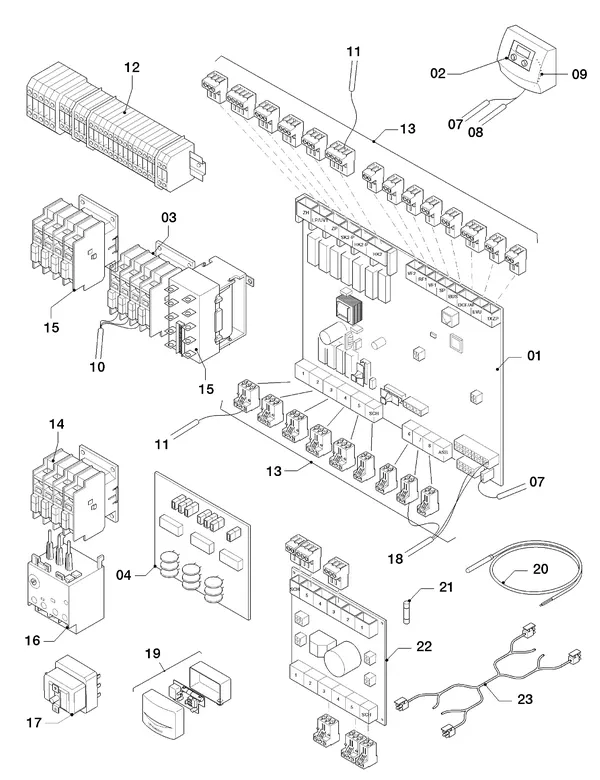 Exploded view Vaillant geoTHERM VWS 83/2: Control box