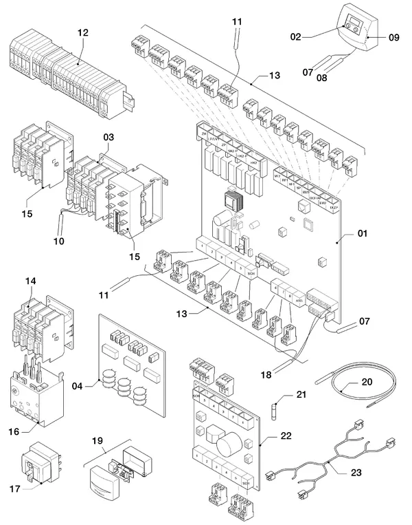 Exploded view Vaillant geoTHERM VWS 84/3: Control box