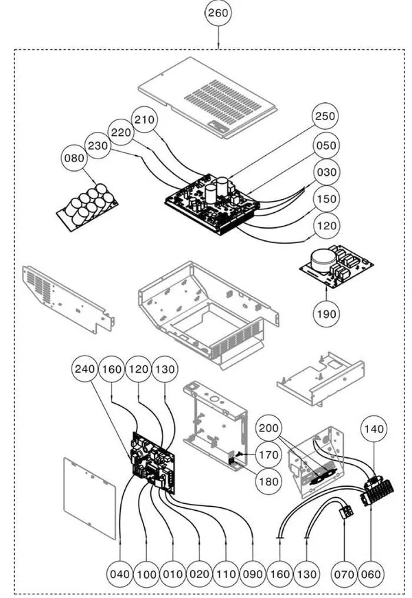 Exploded view Wolf Regeling ODU 10/14/16 kW 400V: Regeling odu