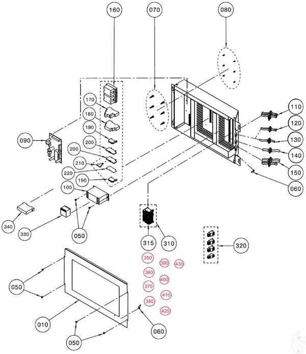 Exploded view Wolf BWS-1-06/08/10/12/16: Control unit