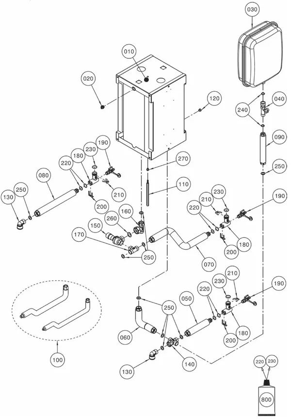 Exploded view Wolf CHC split 200-35: Hydraulics