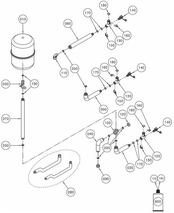 Exploded view Wolf CHC split 200: Hydraulics