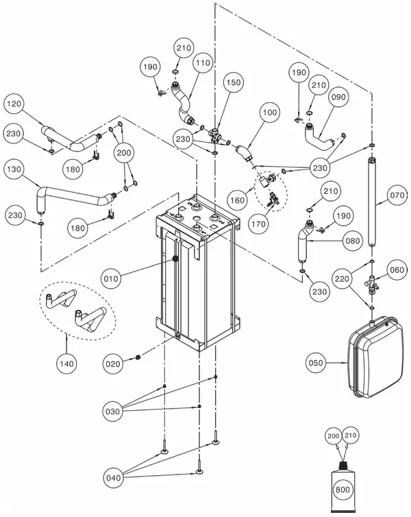 Exploded view Wolf CHC split 300-50S: Hydraulics